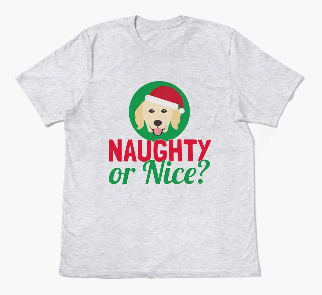 'Naughty or Nice?' - Personalized {breedFullName} Adult T-Shirt