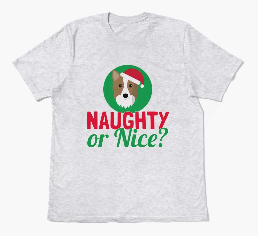 'Naughty or Nice?' - Personalized {breedFullName} Adult T-Shirt