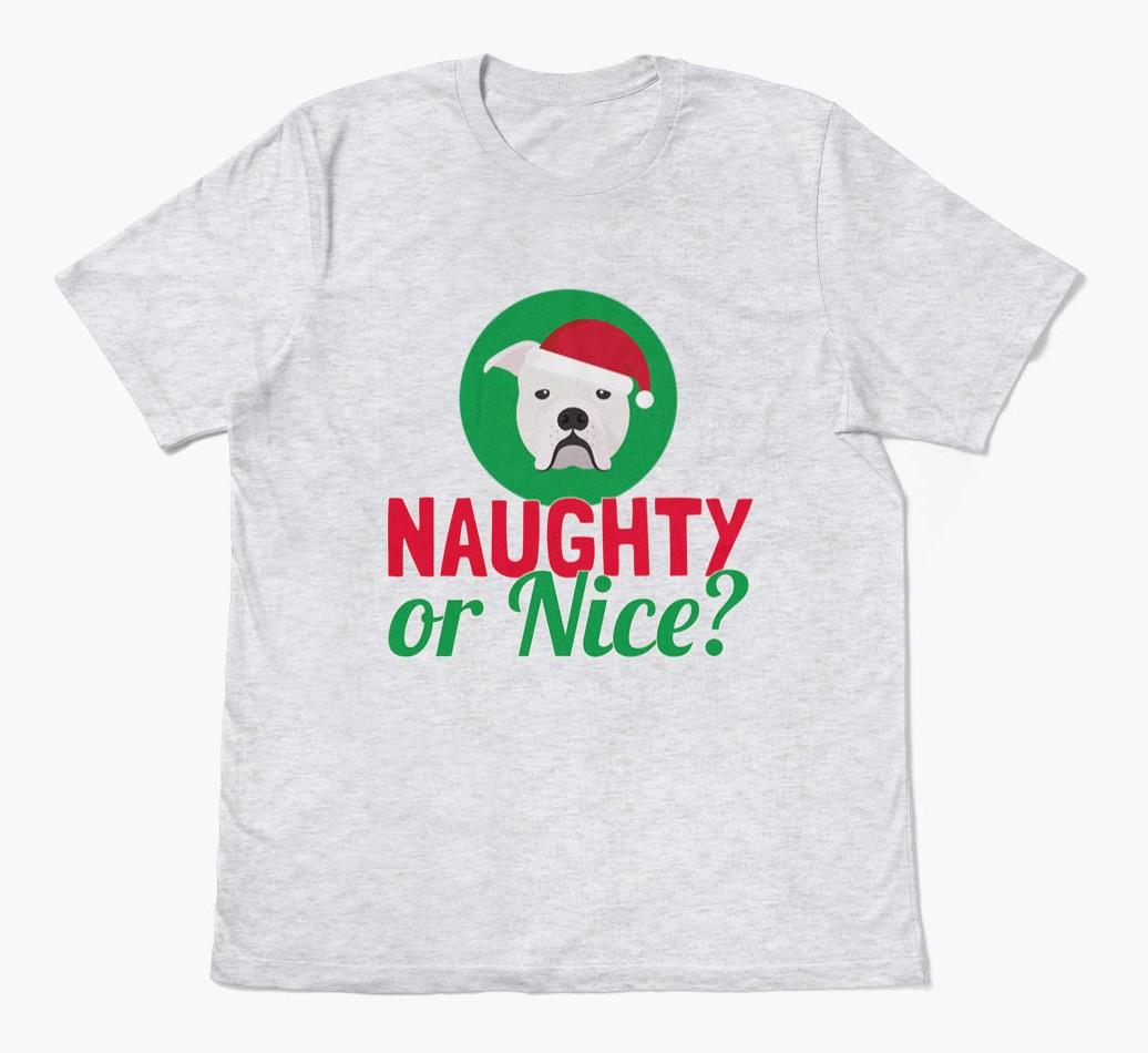 'Naughty or Nice?' - Personalized {breedFullName} Adult T-Shirt