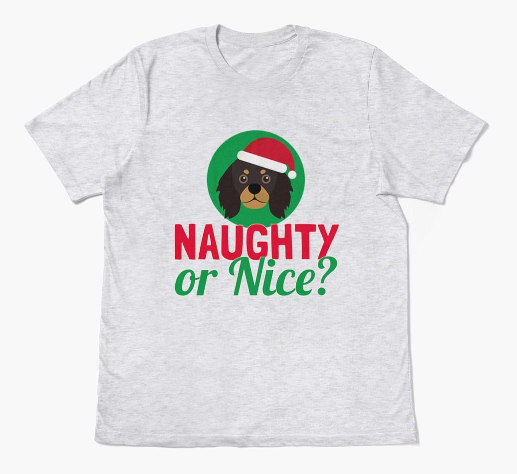 'Naughty or Nice?' - Personalized {breedFullName} Adult T-Shirt