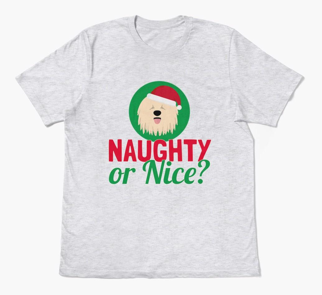 'Naughty or Nice?' - Personalized {breedFullName} Adult T-Shirt
