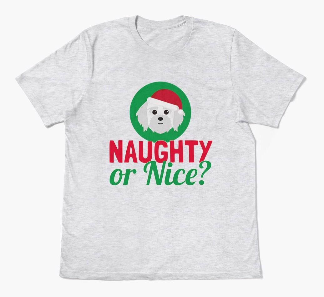 'Naughty or Nice?' - Personalized {breedFullName} Adult T-Shirt