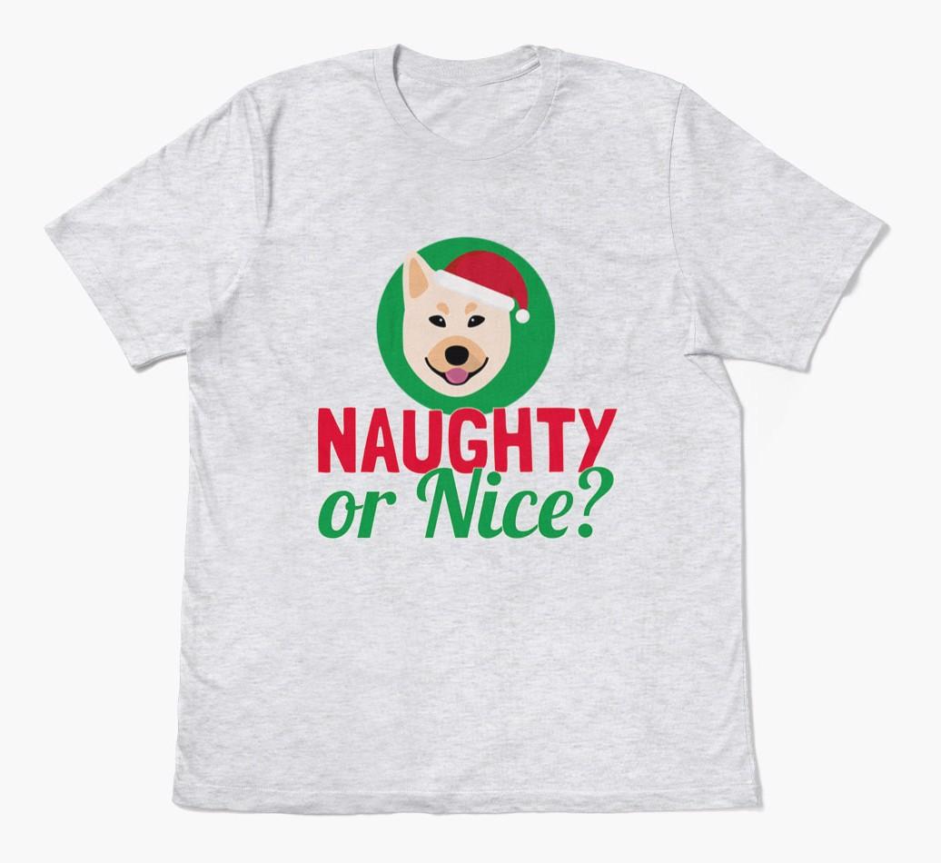 'Naughty or Nice?' - Personalized {breedFullName} Adult T-Shirt