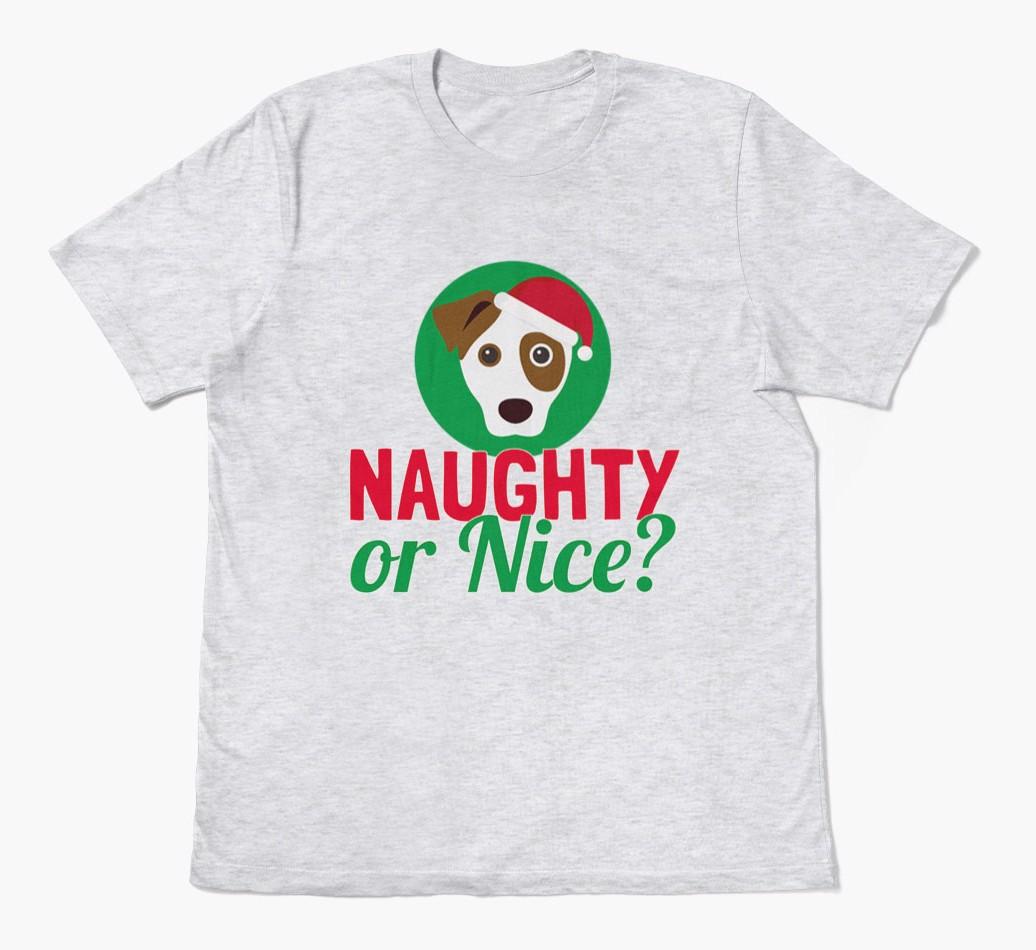 'Naughty or Nice?' - Personalized {breedFullName} Adult T-Shirt