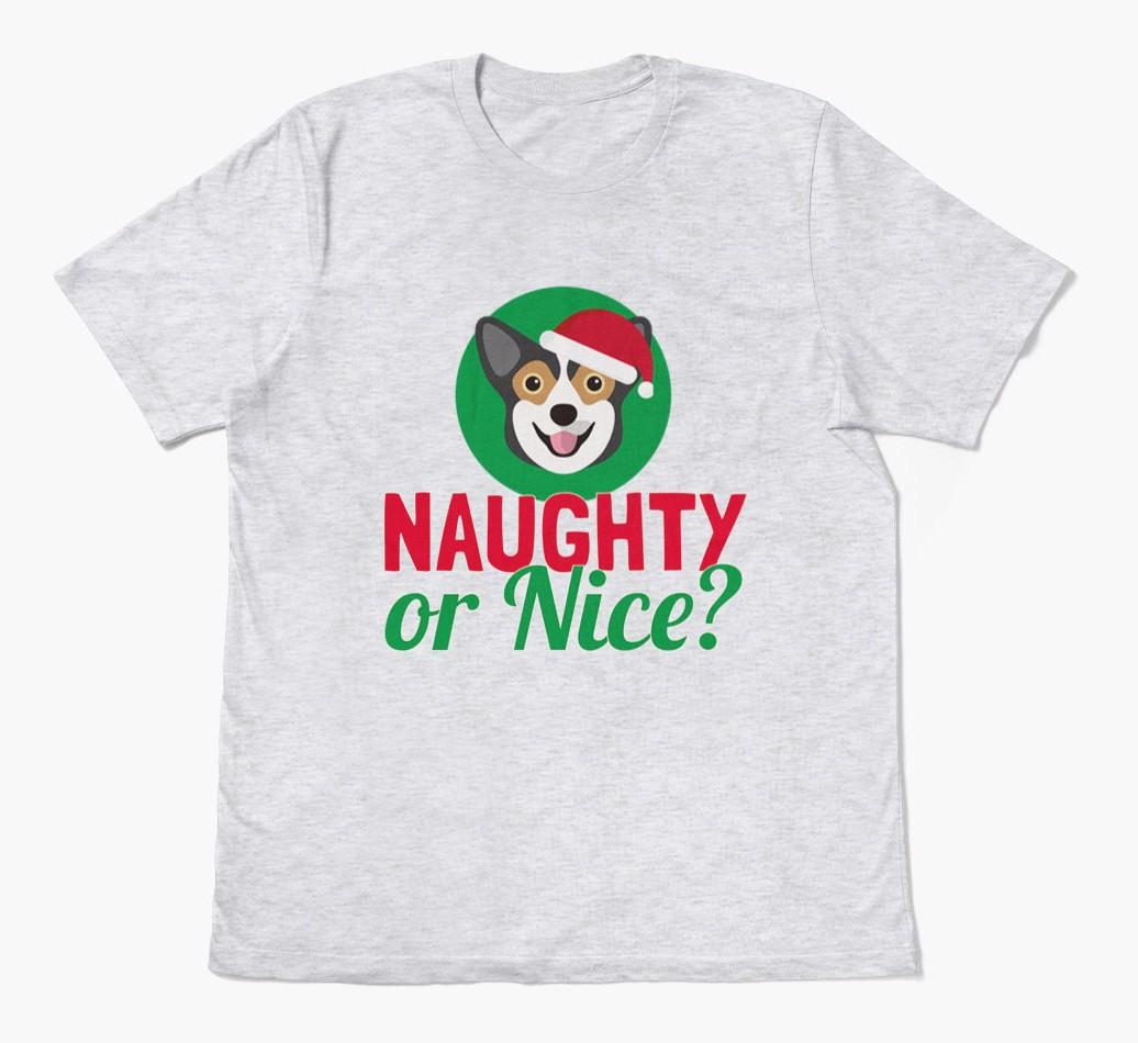 'Naughty or Nice?' - Personalized {breedFullName} Adult T-Shirt