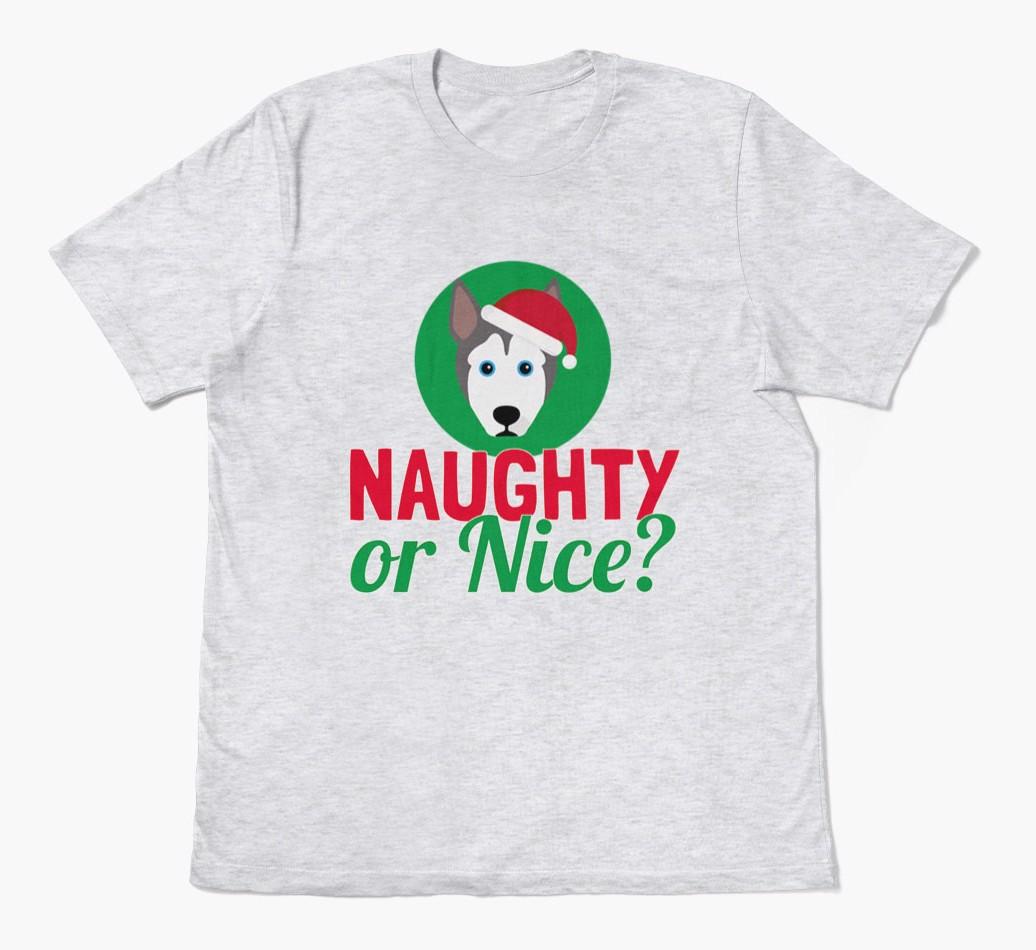 'Naughty or Nice?' - Personalized {breedFullName} Adult T-Shirt