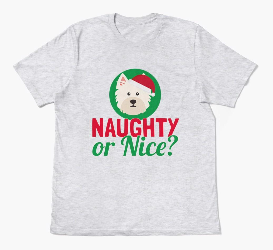 'Naughty or Nice?' - Personalized {breedFullName} Adult T-Shirt