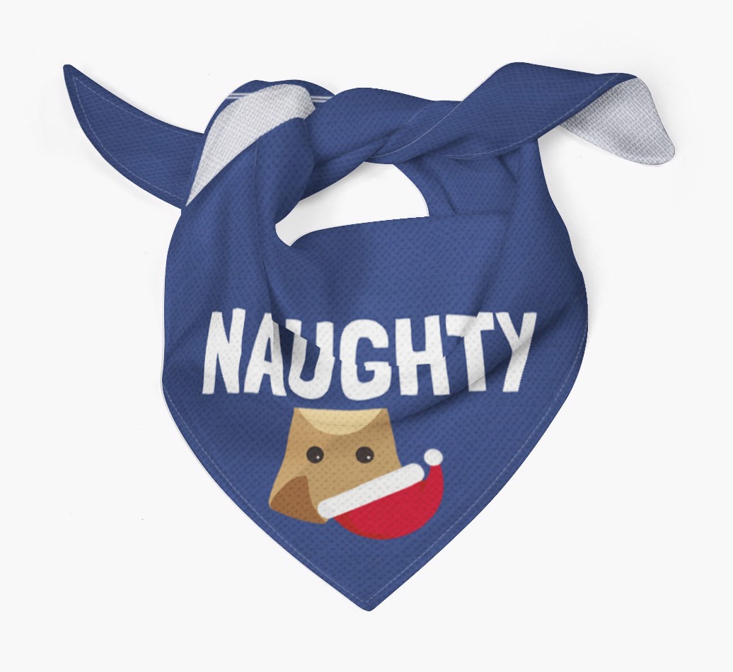 Naughty: Personalised {breedFullName} Bandana