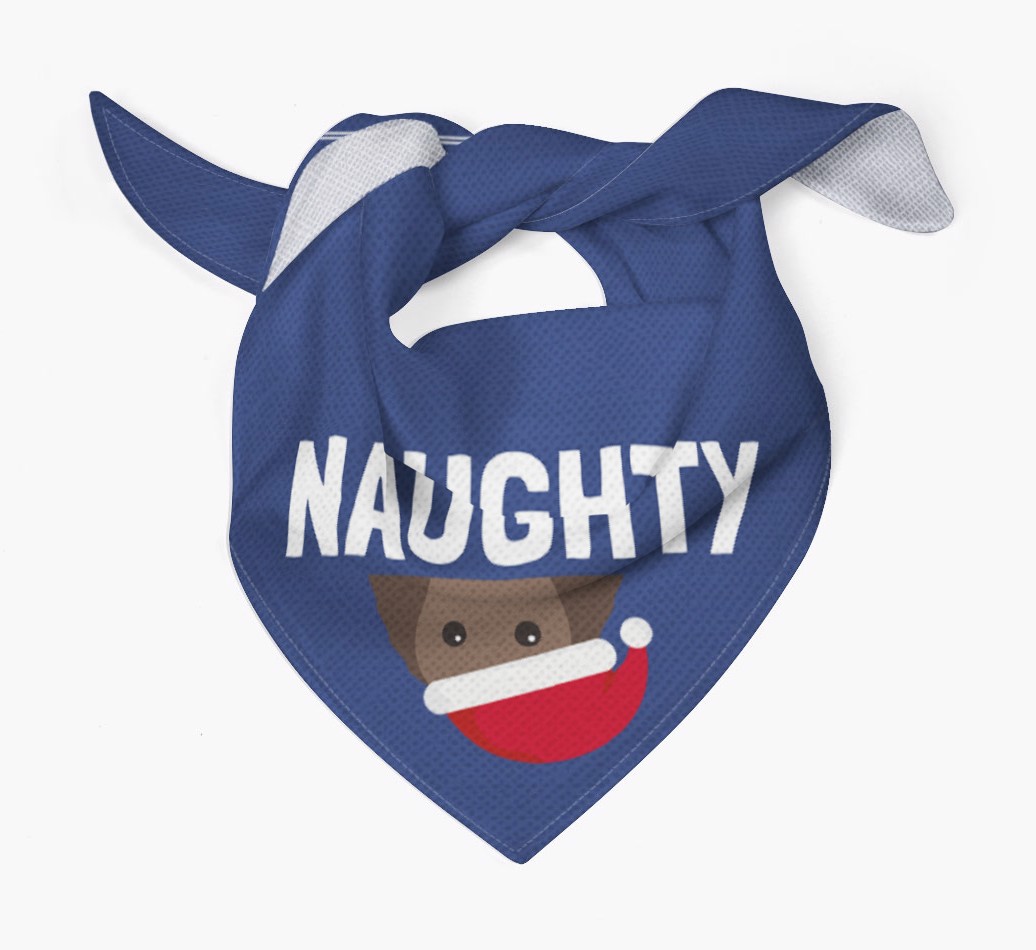 Naughty: Personalised {breedFullName} Bandana