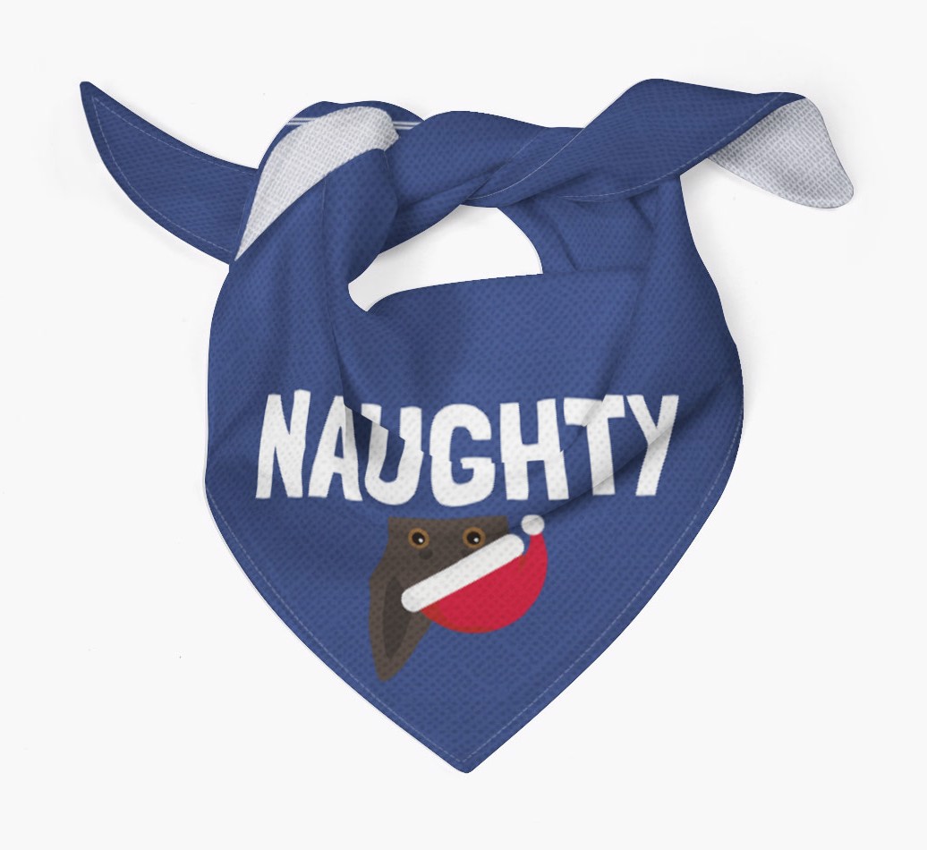 Naughty: Personalised {breedFullName} Bandana