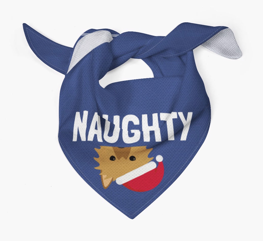 Naughty: Personalised {breedFullName} Bandana
