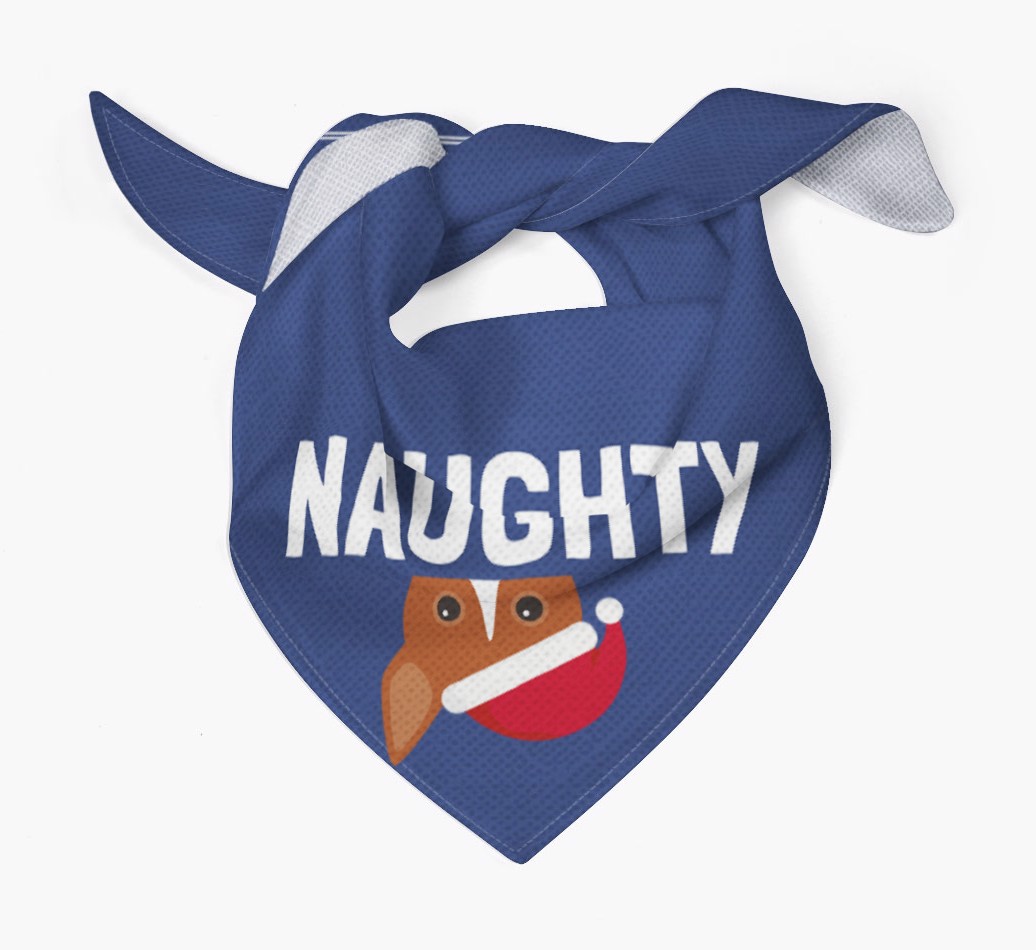 Naughty: Personalised {breedFullName} Bandana