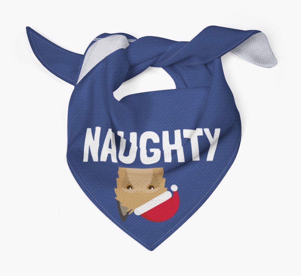 Naughty: Personalised {breedFullName} Bandana