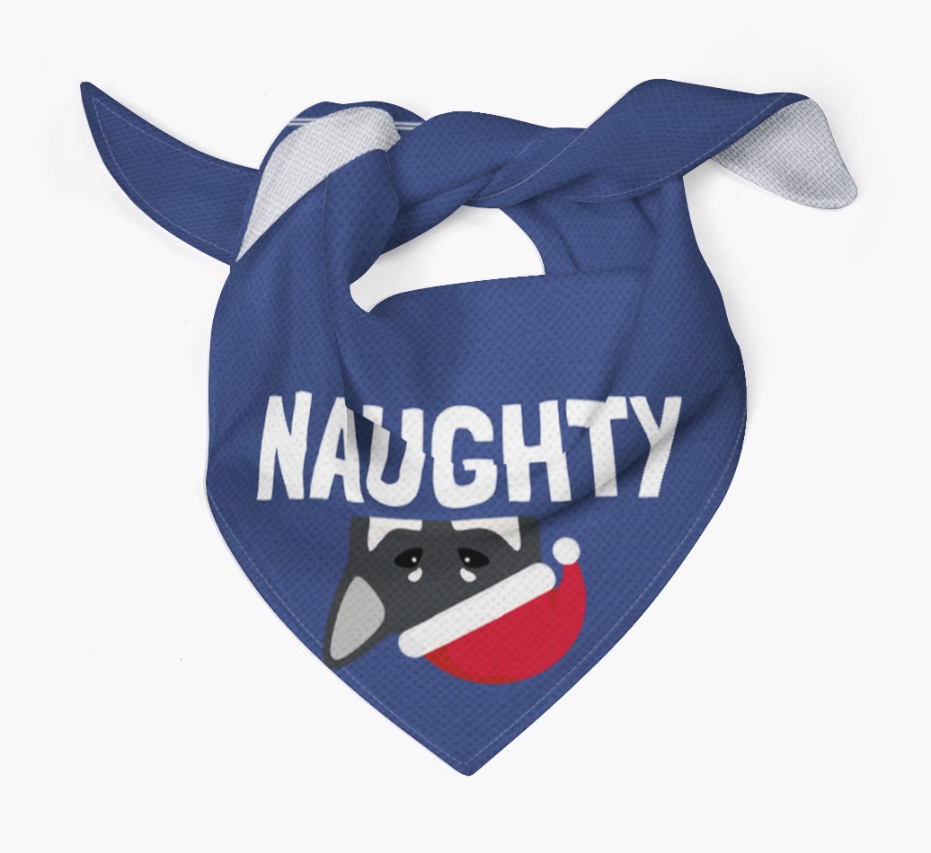 Naughty: Personalised {breedFullName} Bandana