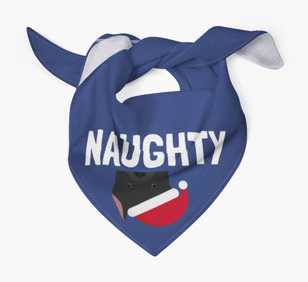Naughty: Personalised {breedFullName} Bandana