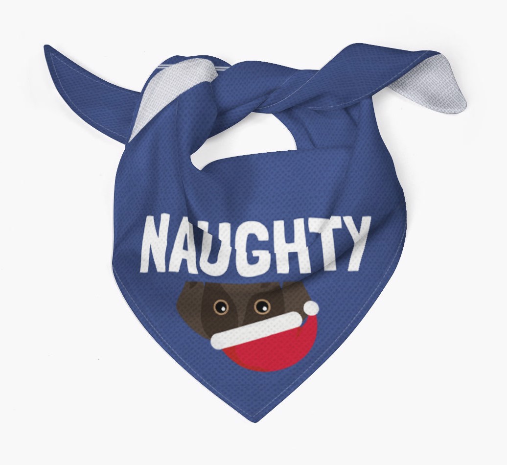Naughty: Personalised {breedFullName} Bandana