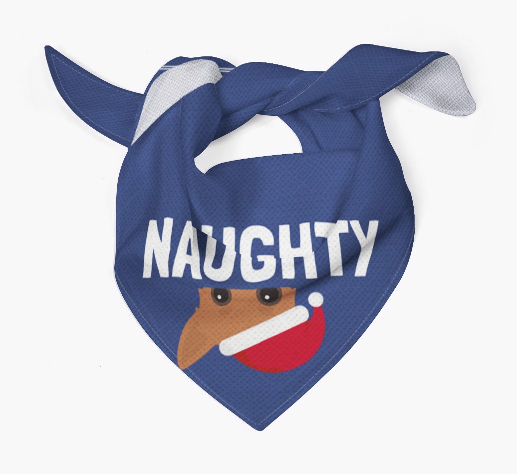Naughty: Personalised {breedFullName} Bandana