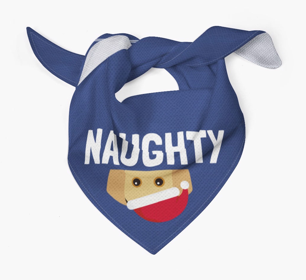 Naughty: Personalised {breedFullName} Bandana