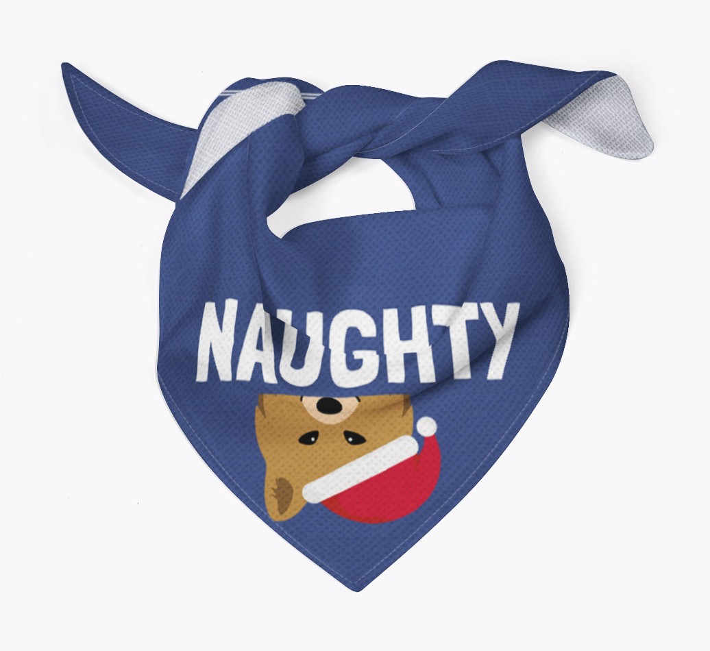 Naughty: Personalised {breedFullName} Bandana