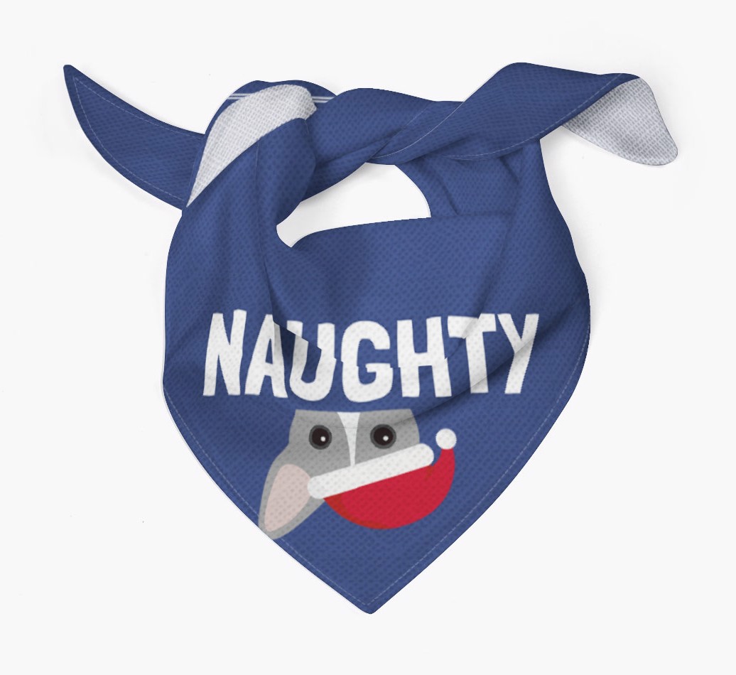 Naughty: Personalised {breedFullName} Bandana