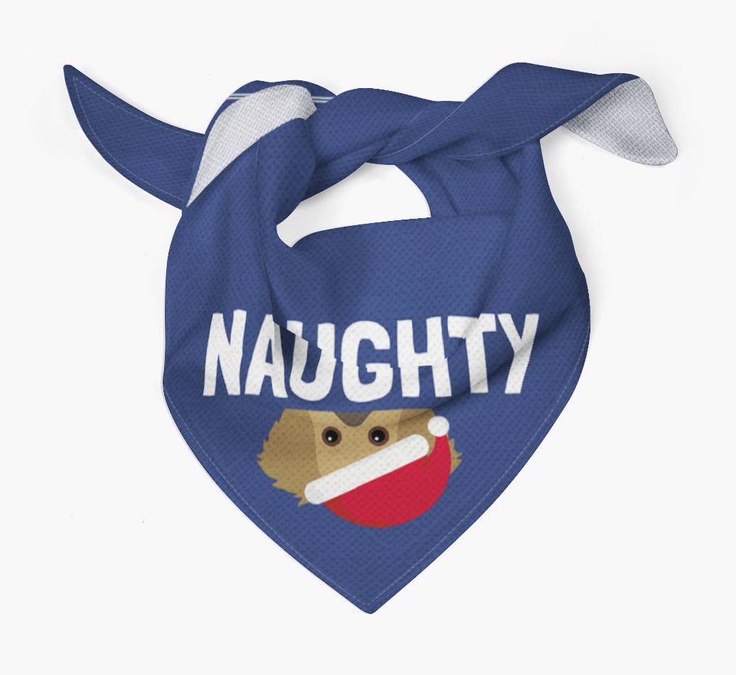 Naughty: Personalised {breedFullName} Bandana