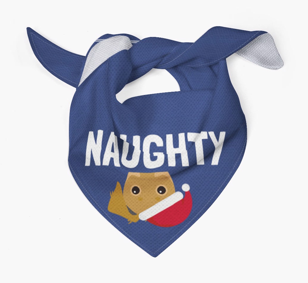 Naughty: Personalised {breedFullName} Bandana