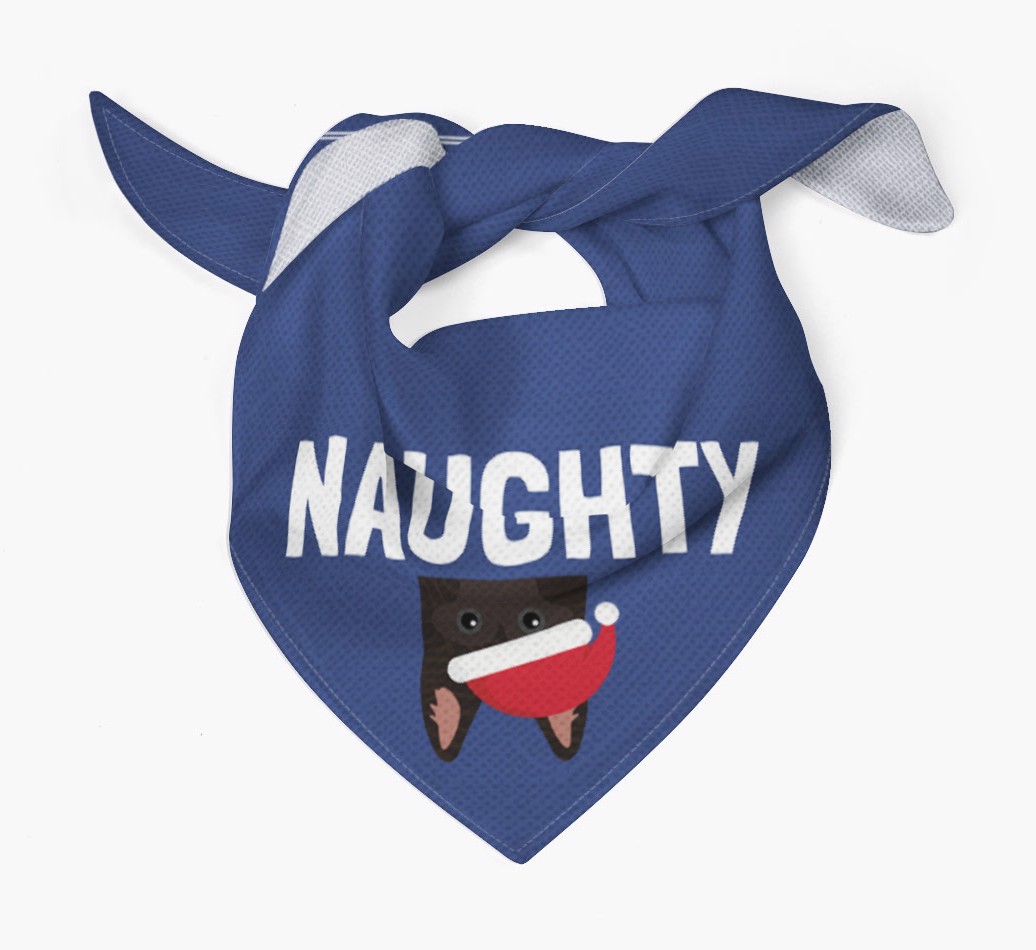 Naughty: Personalised {breedFullName} Bandana