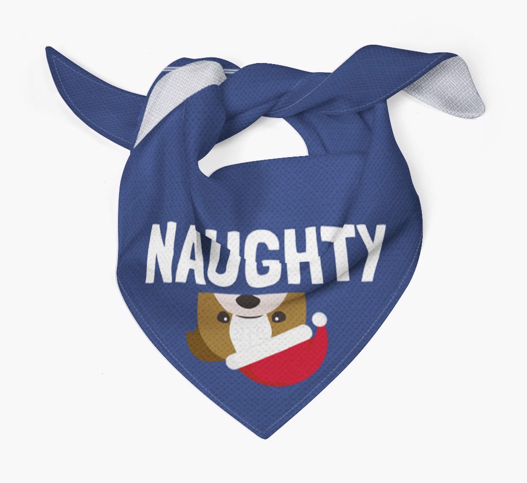 Naughty: Personalised {breedFullName} Bandana