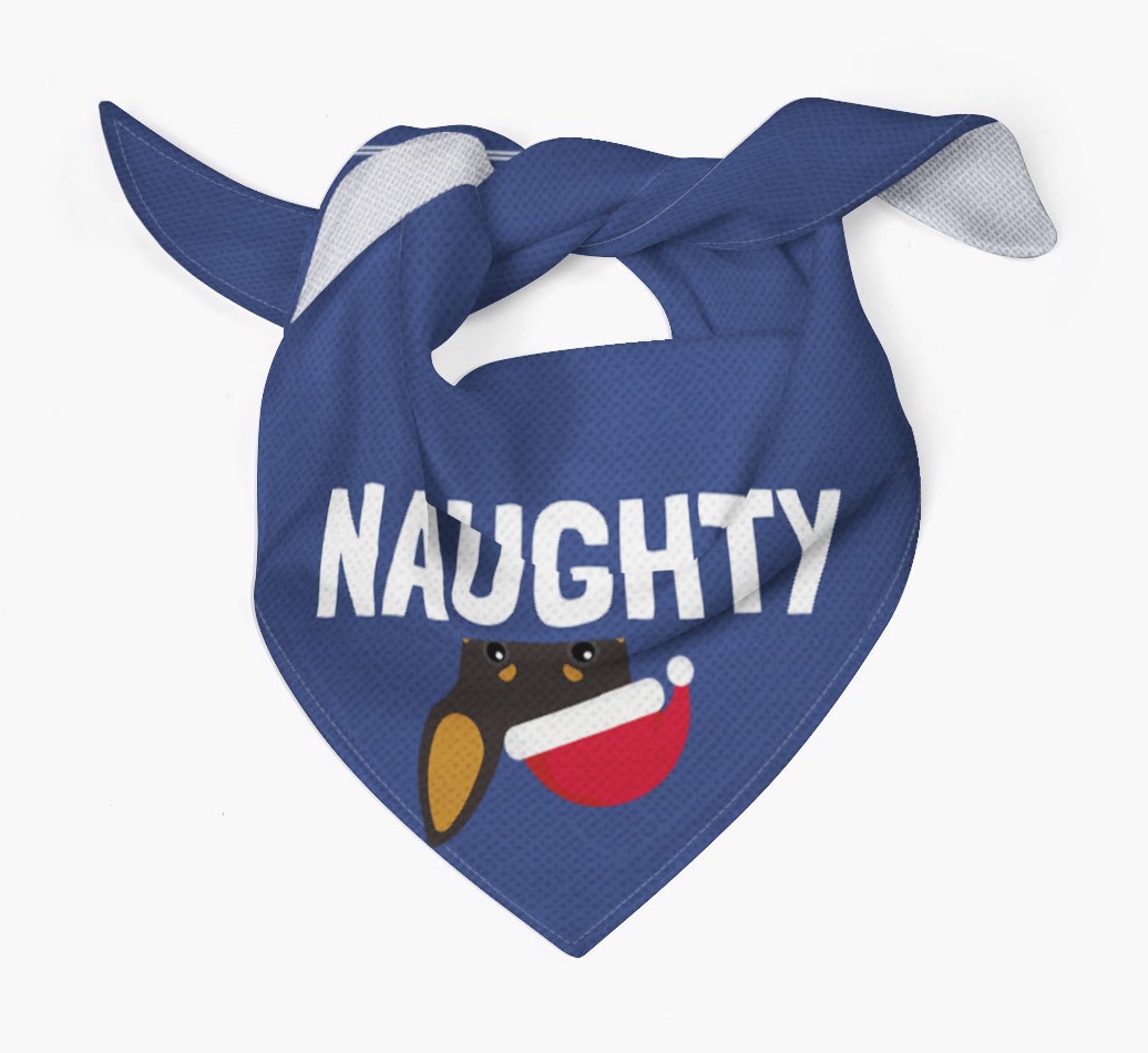 Naughty: Personalised {breedFullName} Bandana