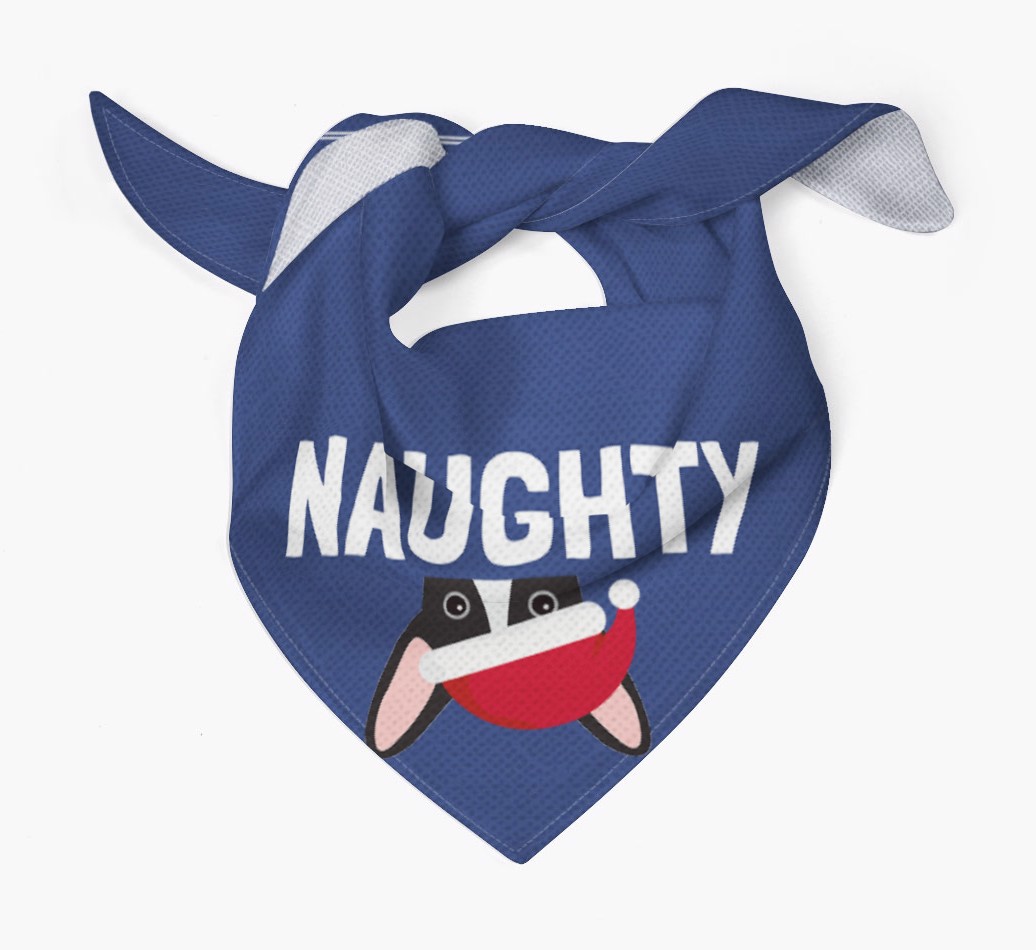 Naughty: Personalised {breedFullName} Bandana