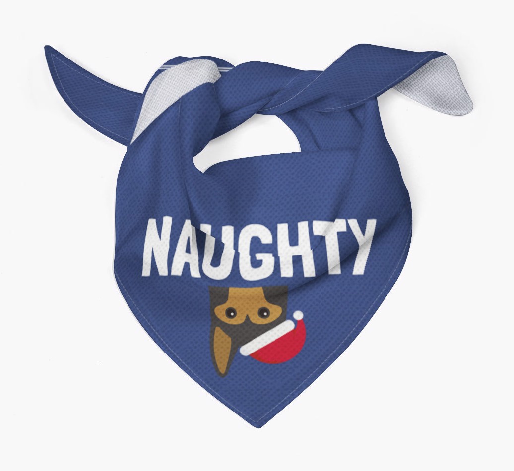 Naughty: Personalised {breedFullName} Bandana