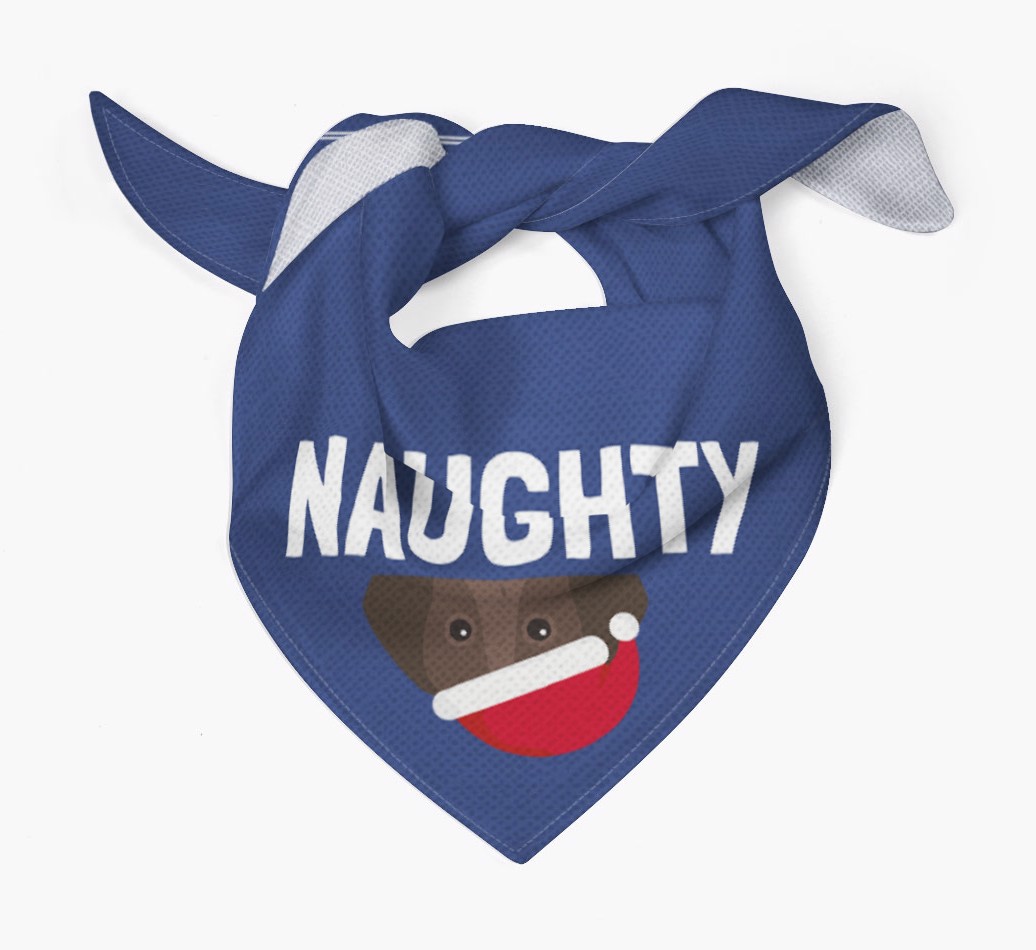Naughty: Personalised {breedFullName} Bandana