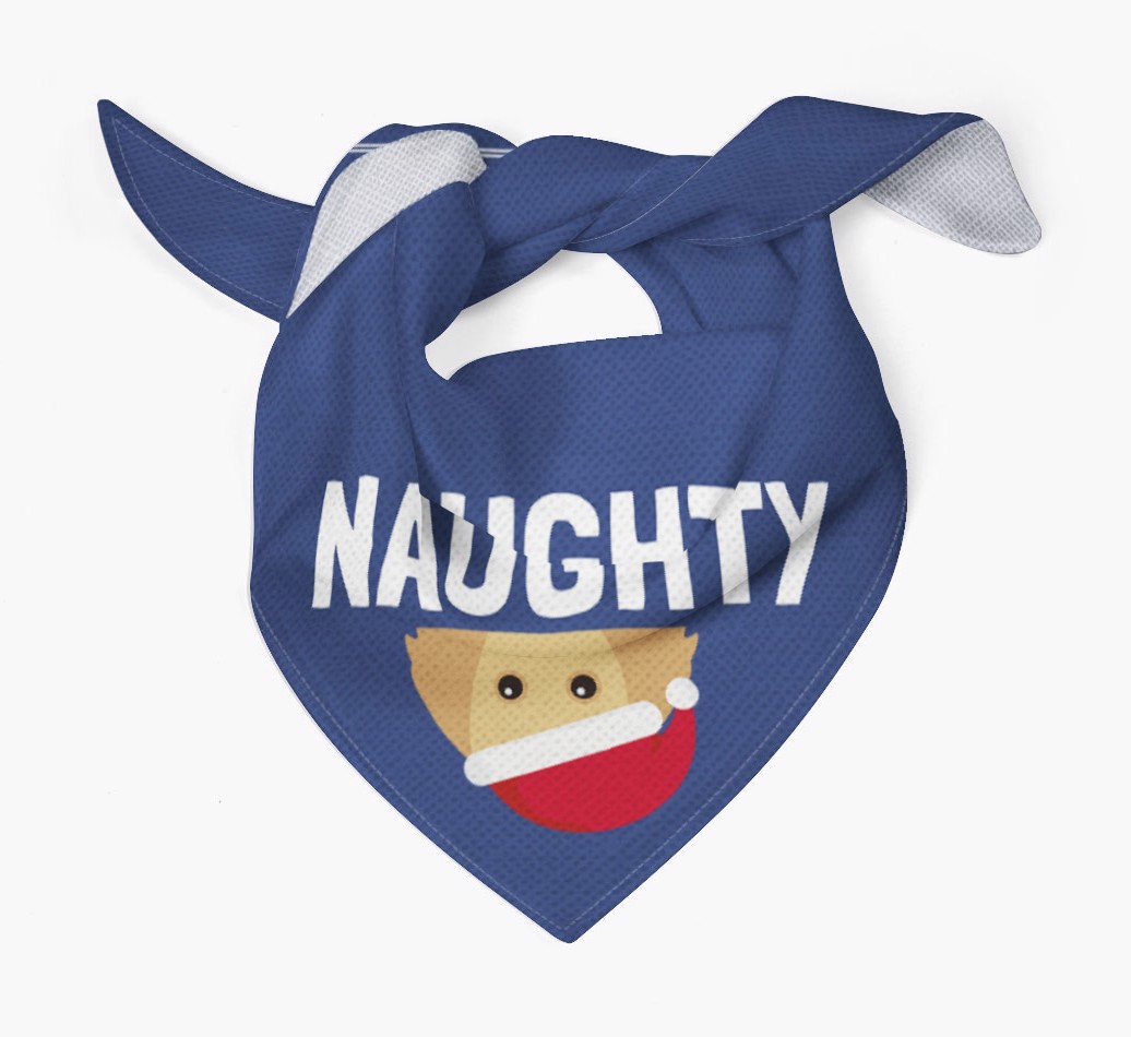 Naughty: Personalised {breedFullName} Bandana