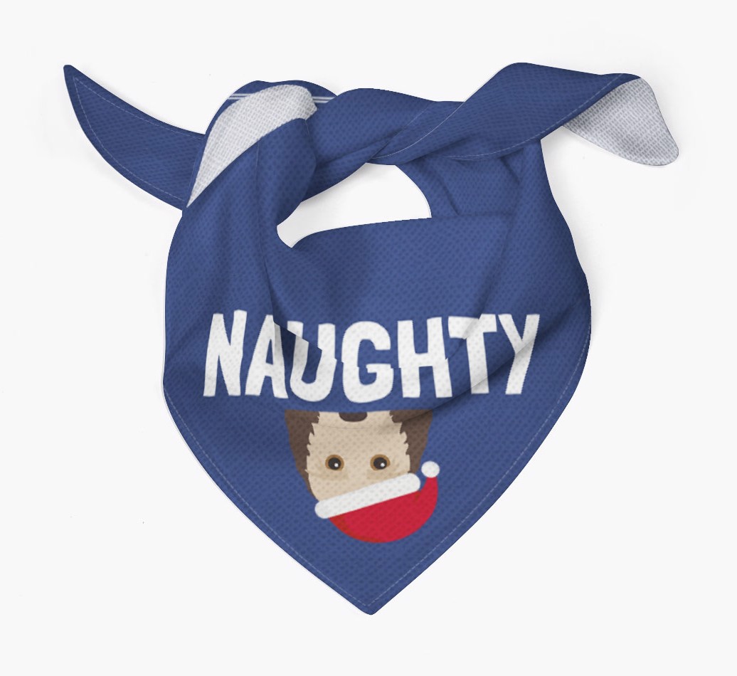 Naughty: Personalised {breedFullName} Bandana
