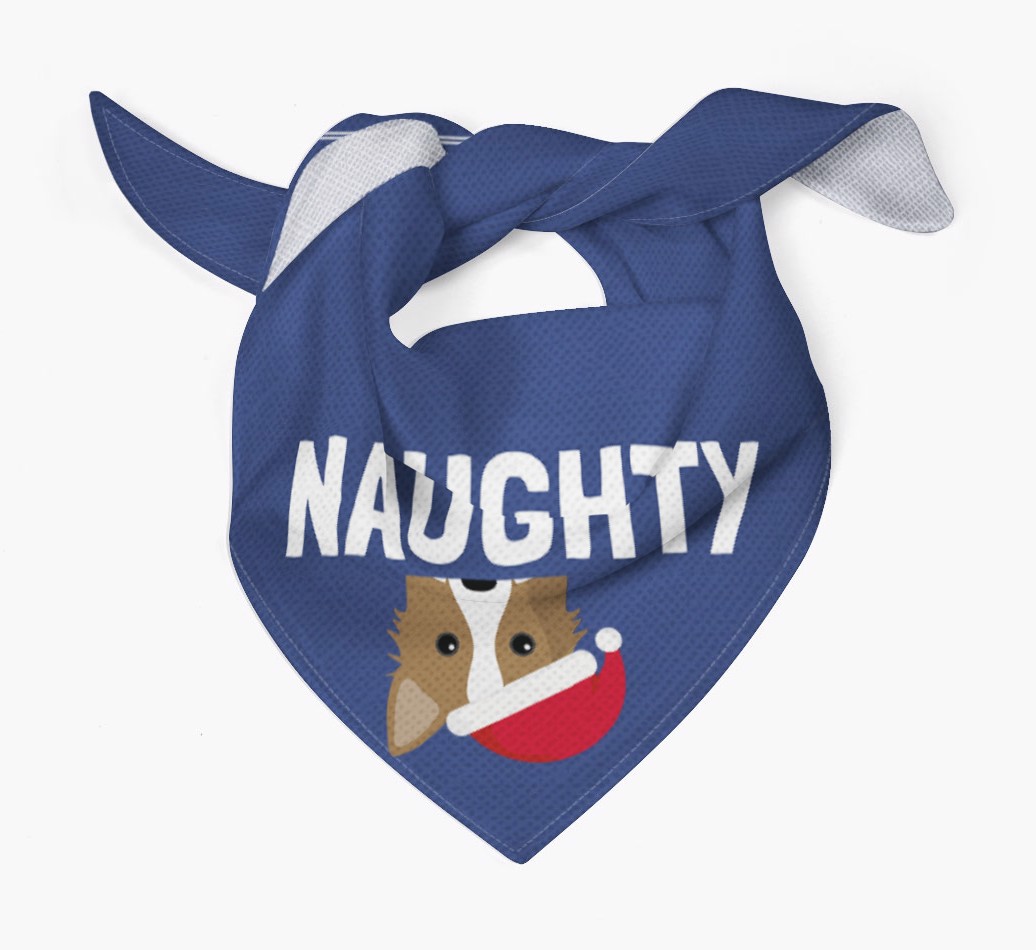Naughty: Personalised {breedFullName} Bandana