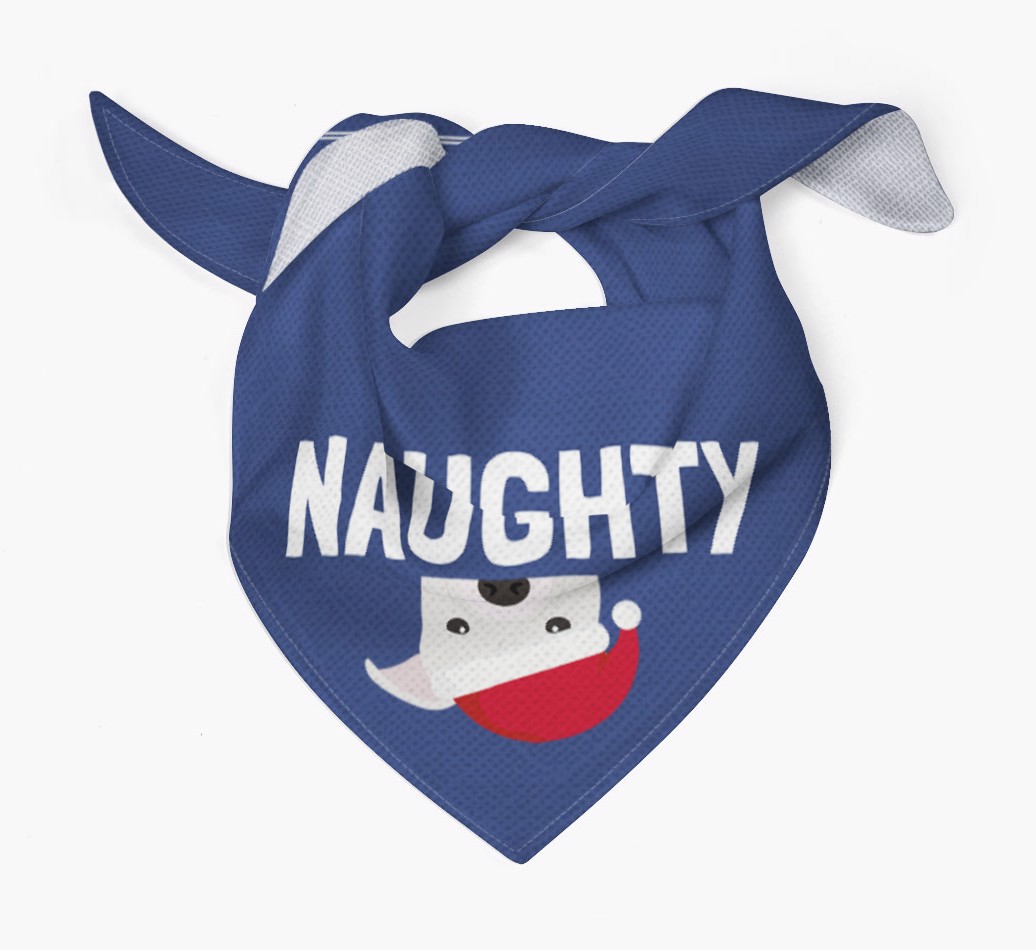 Naughty: Personalised {breedFullName} Bandana