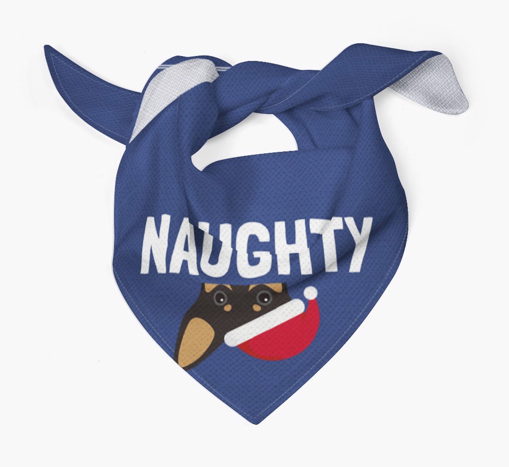 Naughty: Personalised {breedFullName} Bandana