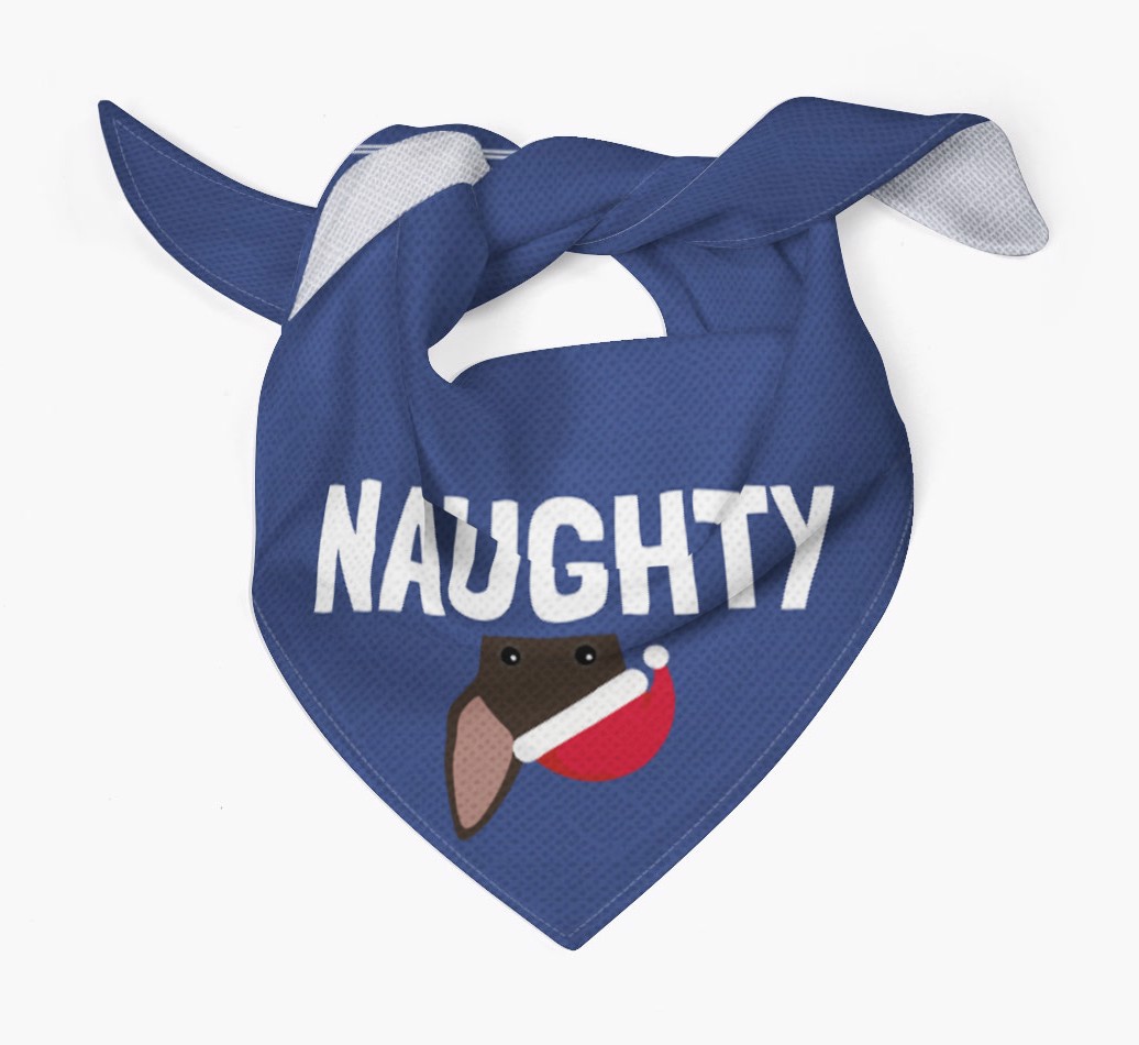 Naughty: Personalised {breedFullName} Bandana
