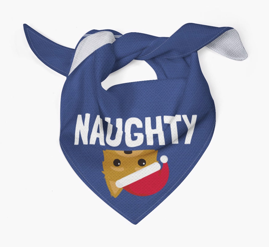 Naughty: Personalised {breedFullName} Bandana