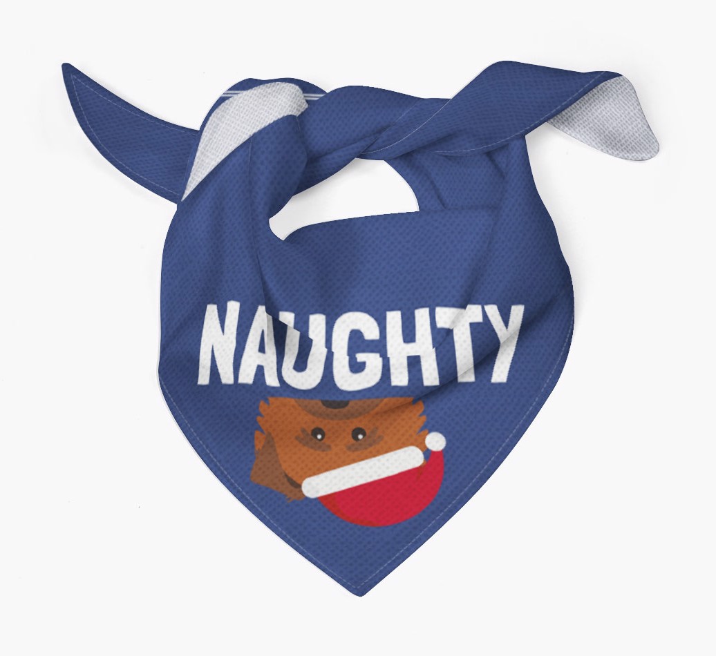 Naughty: Personalised {breedFullName} Bandana
