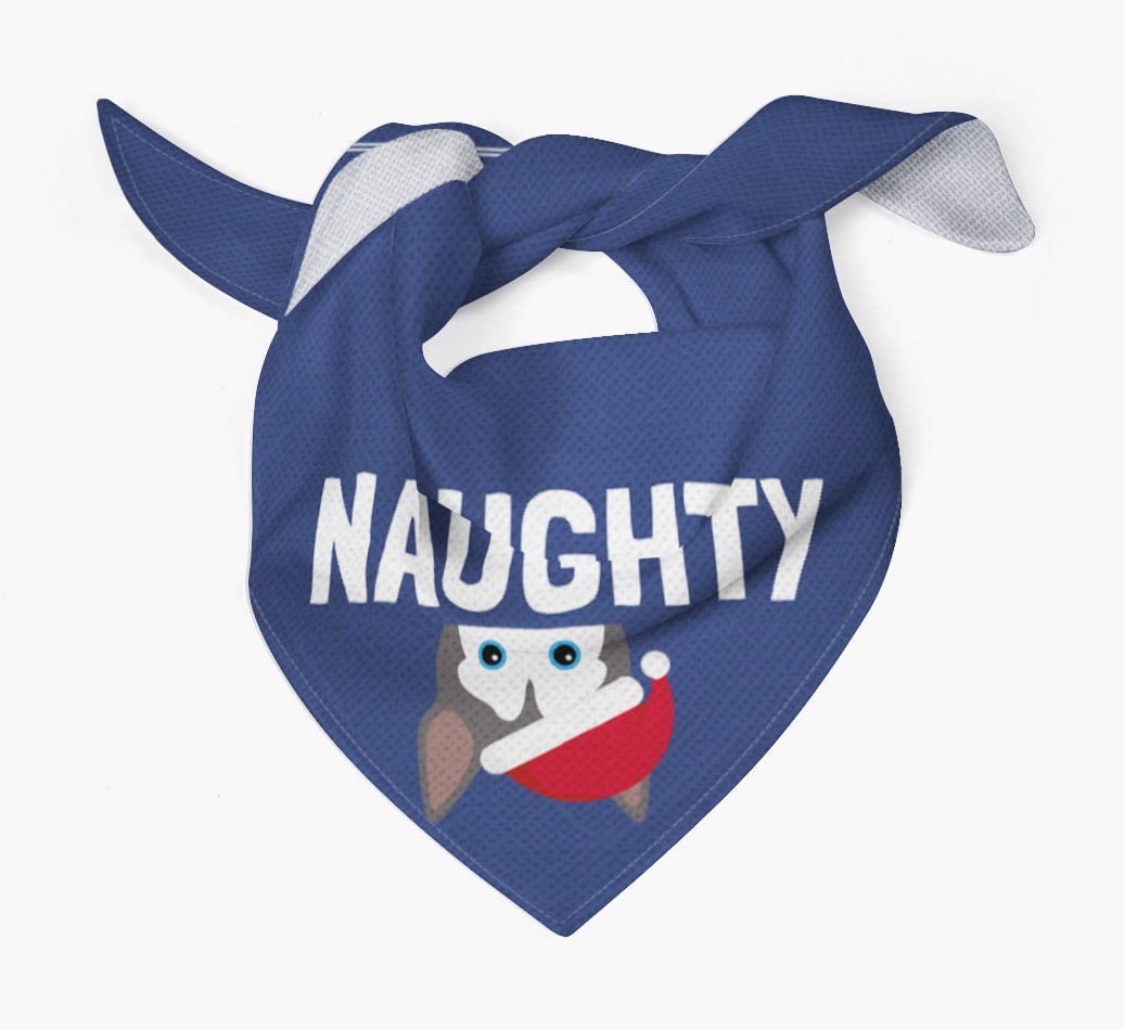 Naughty: Personalised {breedFullName} Bandana