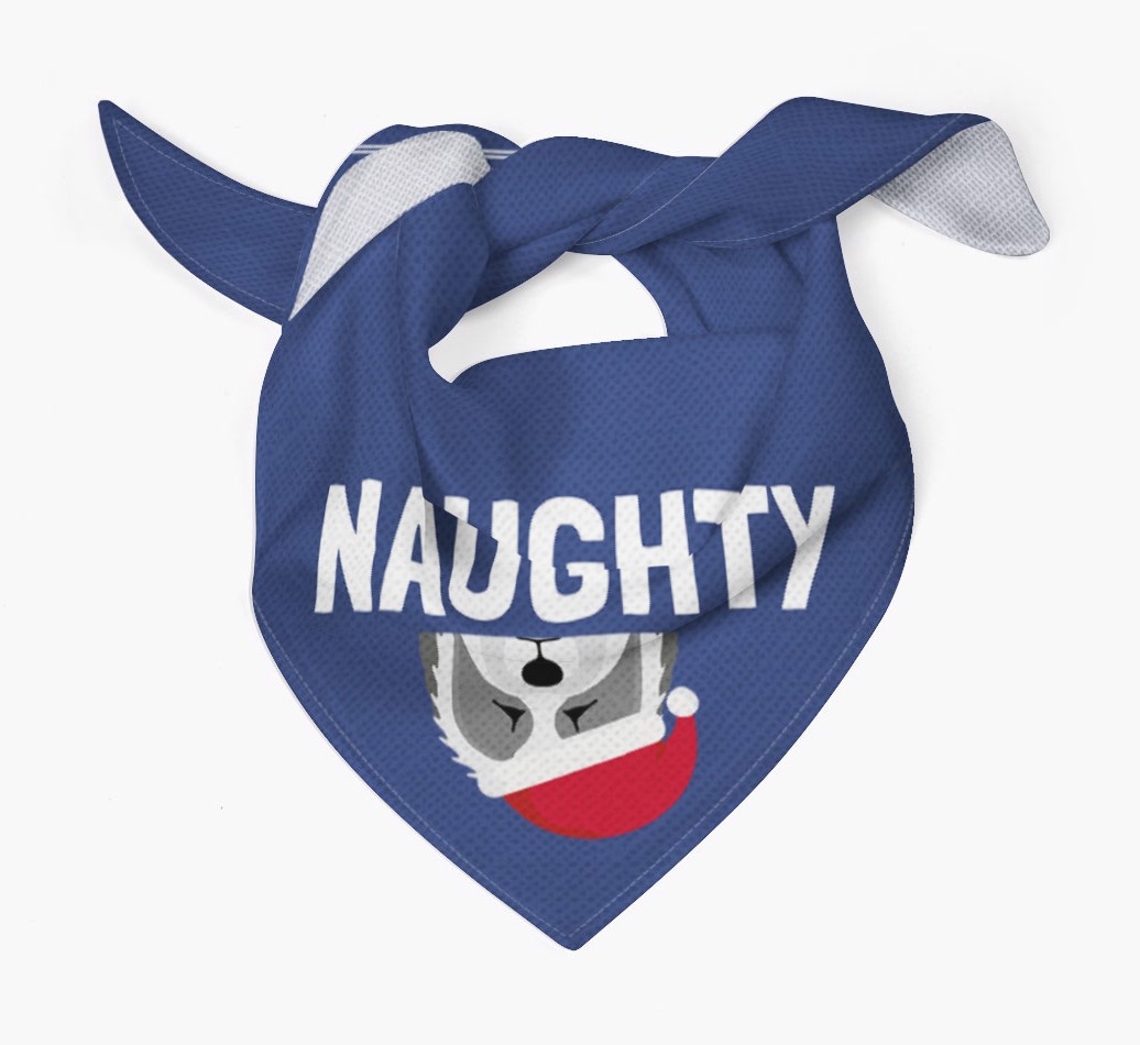Naughty: Personalised {breedFullName} Bandana