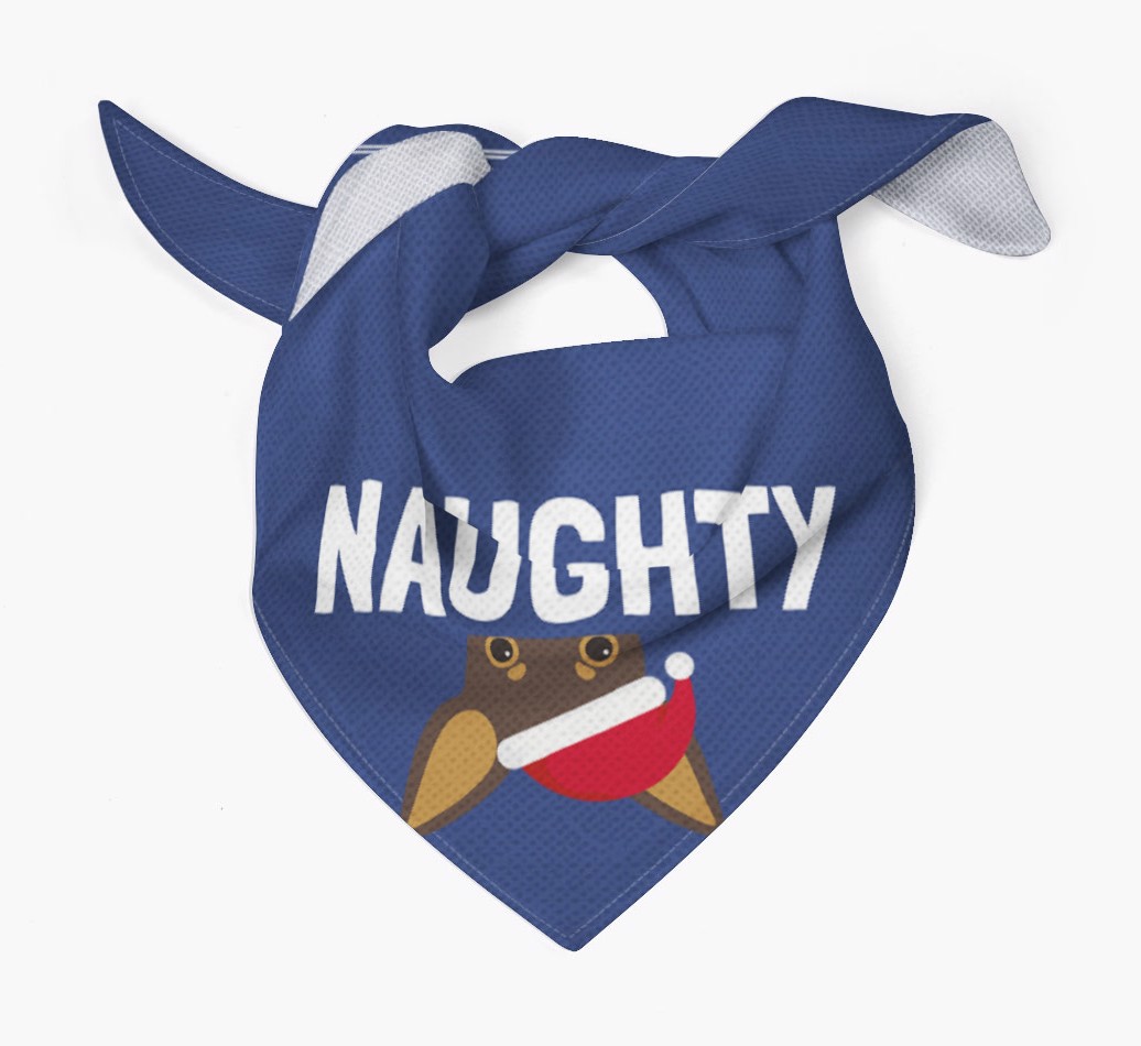 Naughty: Personalised {breedFullName} Bandana