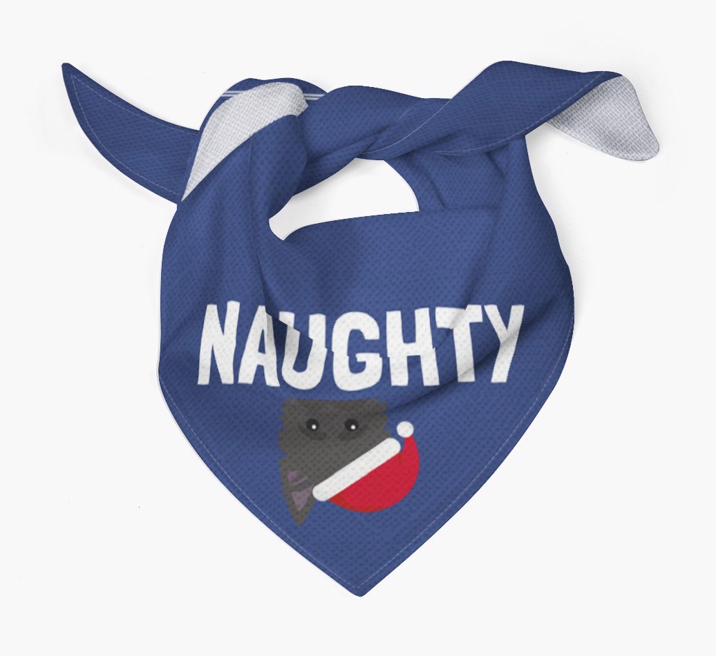 Naughty: Personalised {breedFullName} Bandana