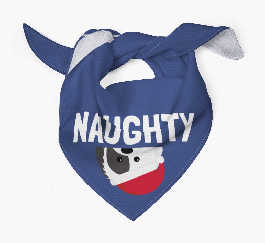 Naughty: Personalised {breedFullName} Bandana