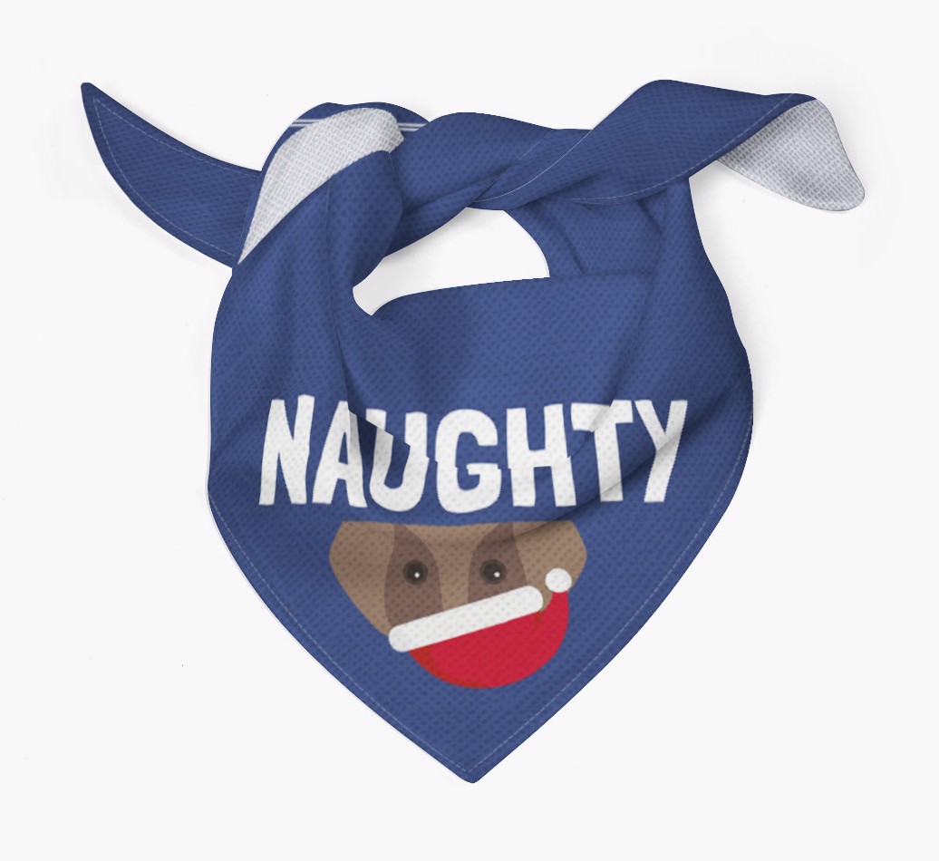 Naughty: Personalised {breedFullName} Bandana