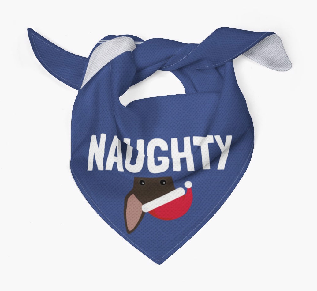 Naughty: Personalized {breedFullName} Bandana