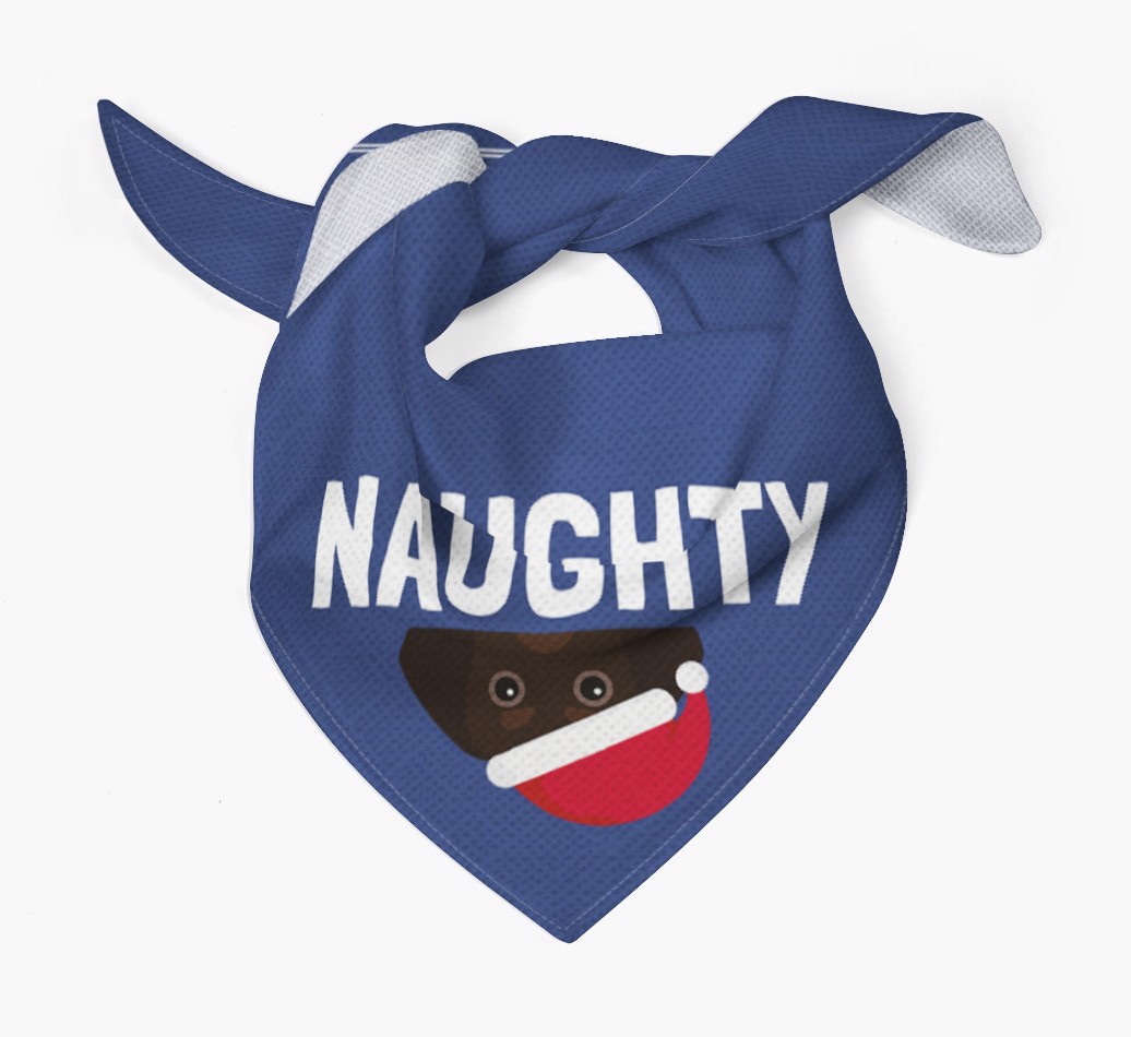 Naughty: Personalized {breedFullName} Bandana