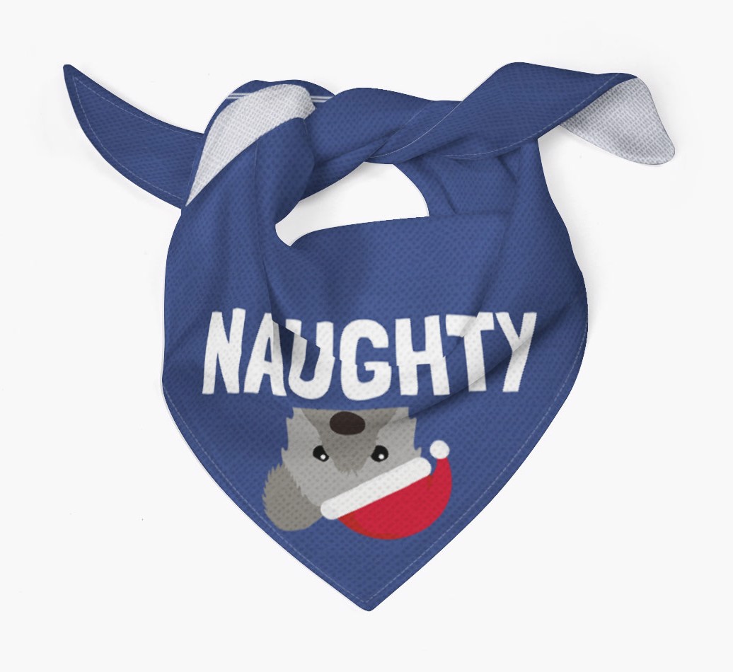Naughty: Personalized {breedFullName} Bandana
