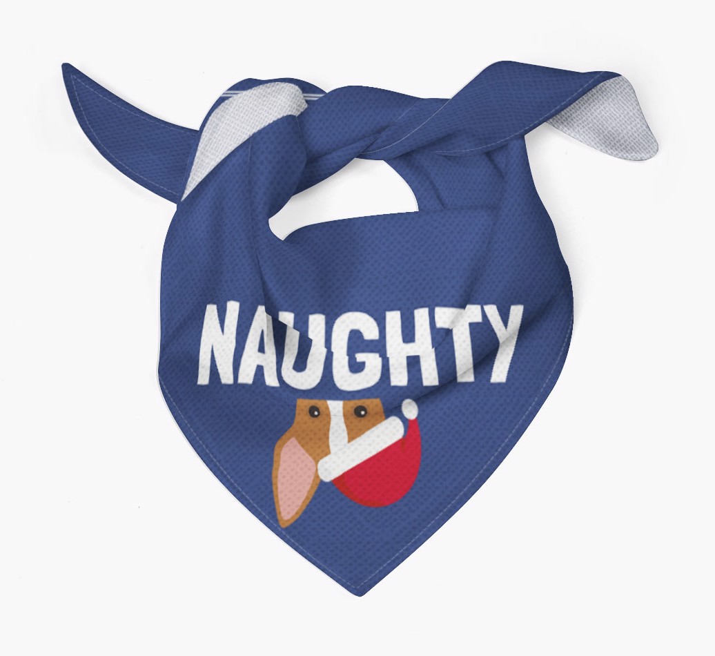 Naughty: Personalized {breedFullName} Bandana